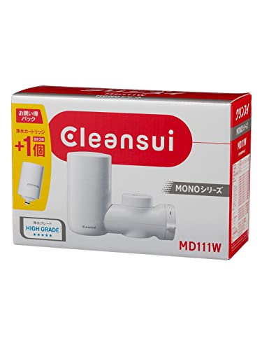 MD111W-WT クリンスイ 浄水器 蛇口 直結型 MONOシリーズ カートリッジ 2個付き MD111W-WT