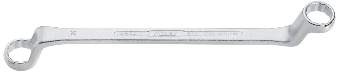 HAZET(ハゼット) 両口めがねレンチ(75度ディープオフセット) シルバー 24×26mm【日本正規輸入品】63024X26 【欠品中】