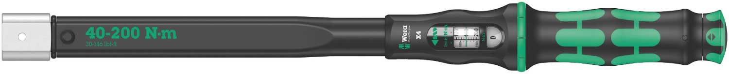 Wera(ヴェラ) 05075654001 | Click-Torque X 4 差替式トルクレンチ、40-200 Nm, 14x18 x 40-200 Nm 【欠品中】