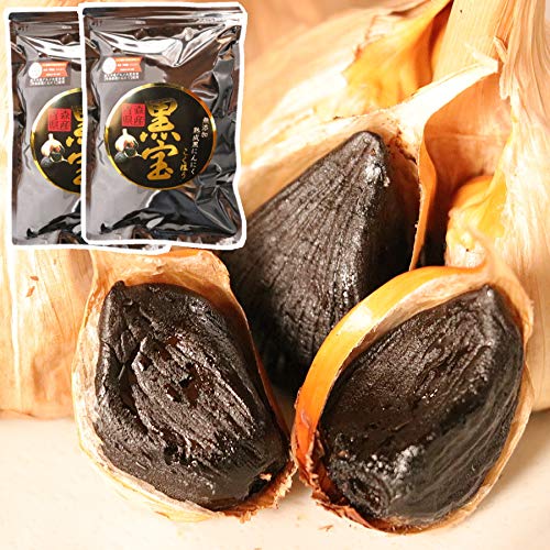 発酵黒にんにく/黒宝 バラタイプ 3か月分 (福地ホワイト六片種) 青森県産 1kg / 500g×2 青森期待の新人商店