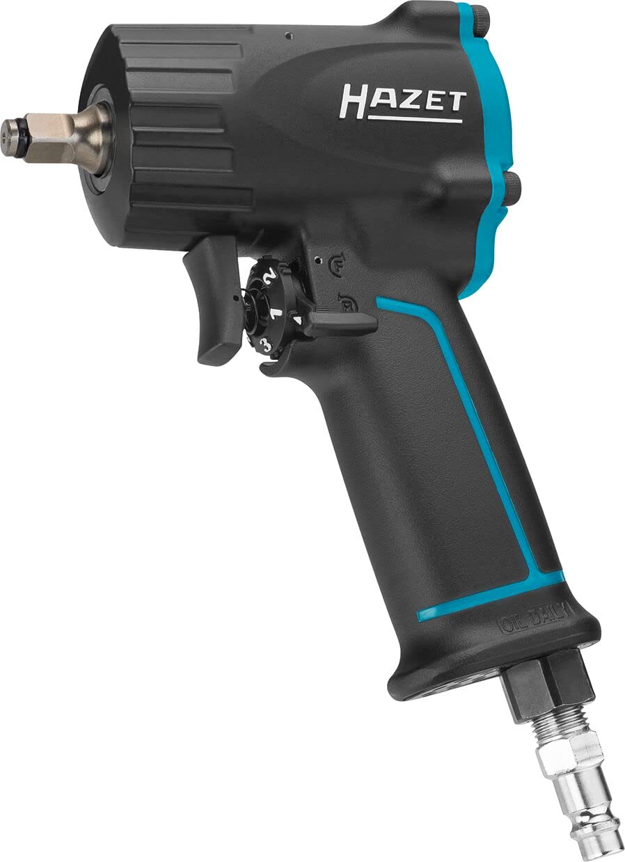 HAZET(ハゼット) エアインパクトレンチ(エクストラショート(92mm)、最大ゆるめトルク461Nm、スクエアドライブ10mm(3/8インチ)、推奨トルク375Nm、ジャンボハンマインパクト機構) 【日本正規輸入品】 9011M 【欠品中】