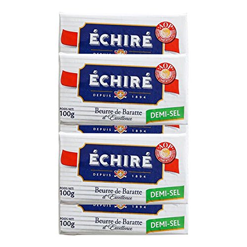 【エシレ バター 】【有塩】 フランスAOP伝統エシレバター (100ｇｘ5個セット)まとめ買い！ Echire AOP Charentes Poitou DEMI-SEL