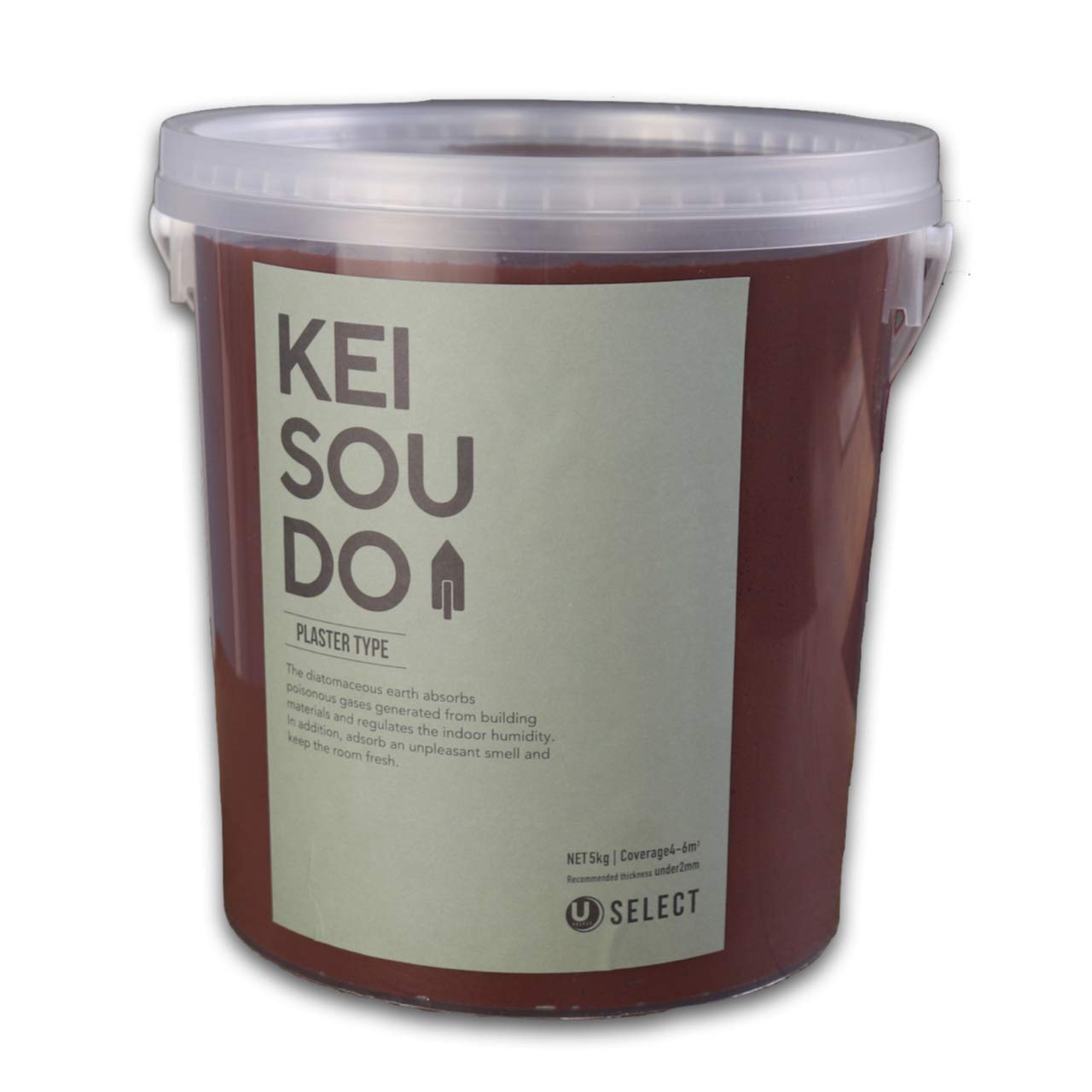 PL050550D KEISOUDO U-SELECT(ユーセレクト) 珪藻土 左官 塗り壁 壁材 塗料PLASTER TYPE 5kg TAUPE