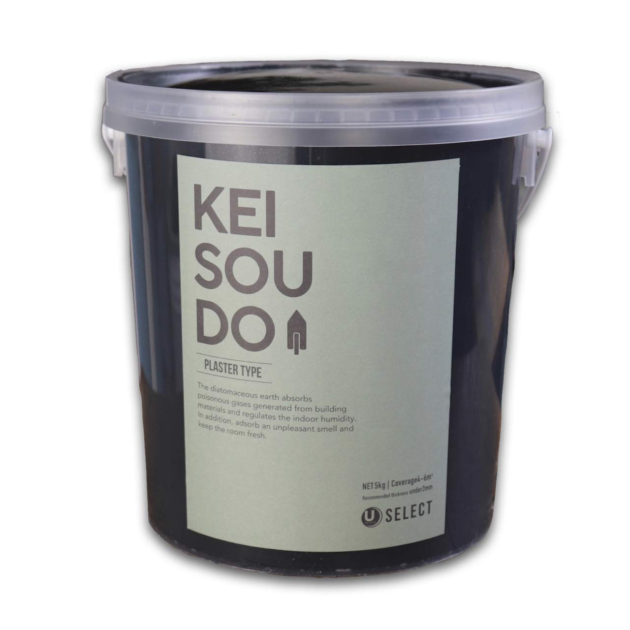 PL056540B U-SELECT(ユーセレクト) 珪藻土 左官 塗り壁 壁材 塗料 KEISOUDO PLASTER TYPE 5kg STEEL