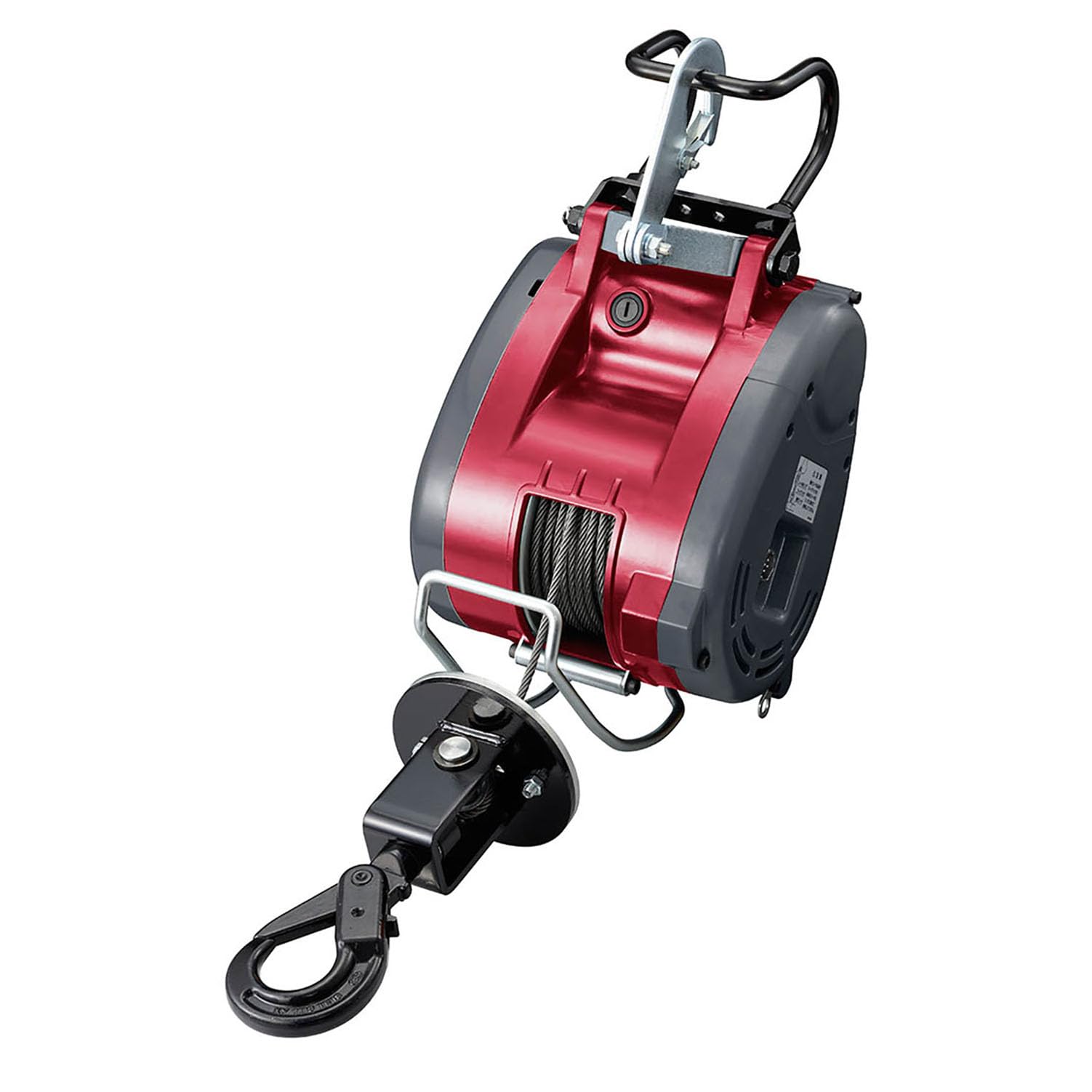京セラ(Kyocera) 旧リョービ プロ用 ウインチ 21m AWI125B 685950A ブラック/レッド 【ラッチロックフックで安全に荷揚げ】 揚程20m 最大吊揚130kg 吊揚速度38cm/s ダブルブレーキ 加速・よじれ・逆巻防止 軽量12.3Kg 【欠品中】