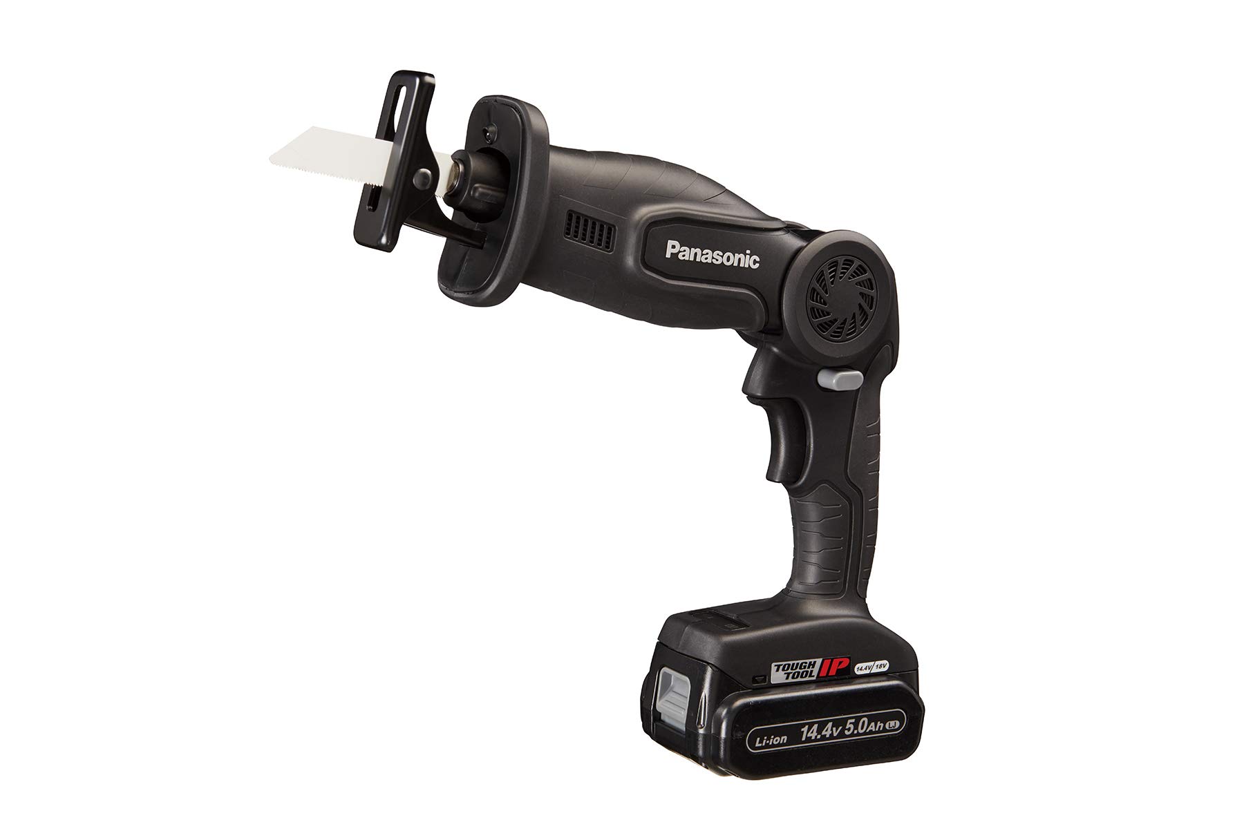 パナソニック 充電レシプロソー 14.4V 5.0Ah電池パック×2個/充電器/ケース付 デュアル (14.4V/18V対応) 4段階フレキシブル可動 小型・軽量 電動のこぎり EZ47A1LJ2F-B ブラック 【欠品中】