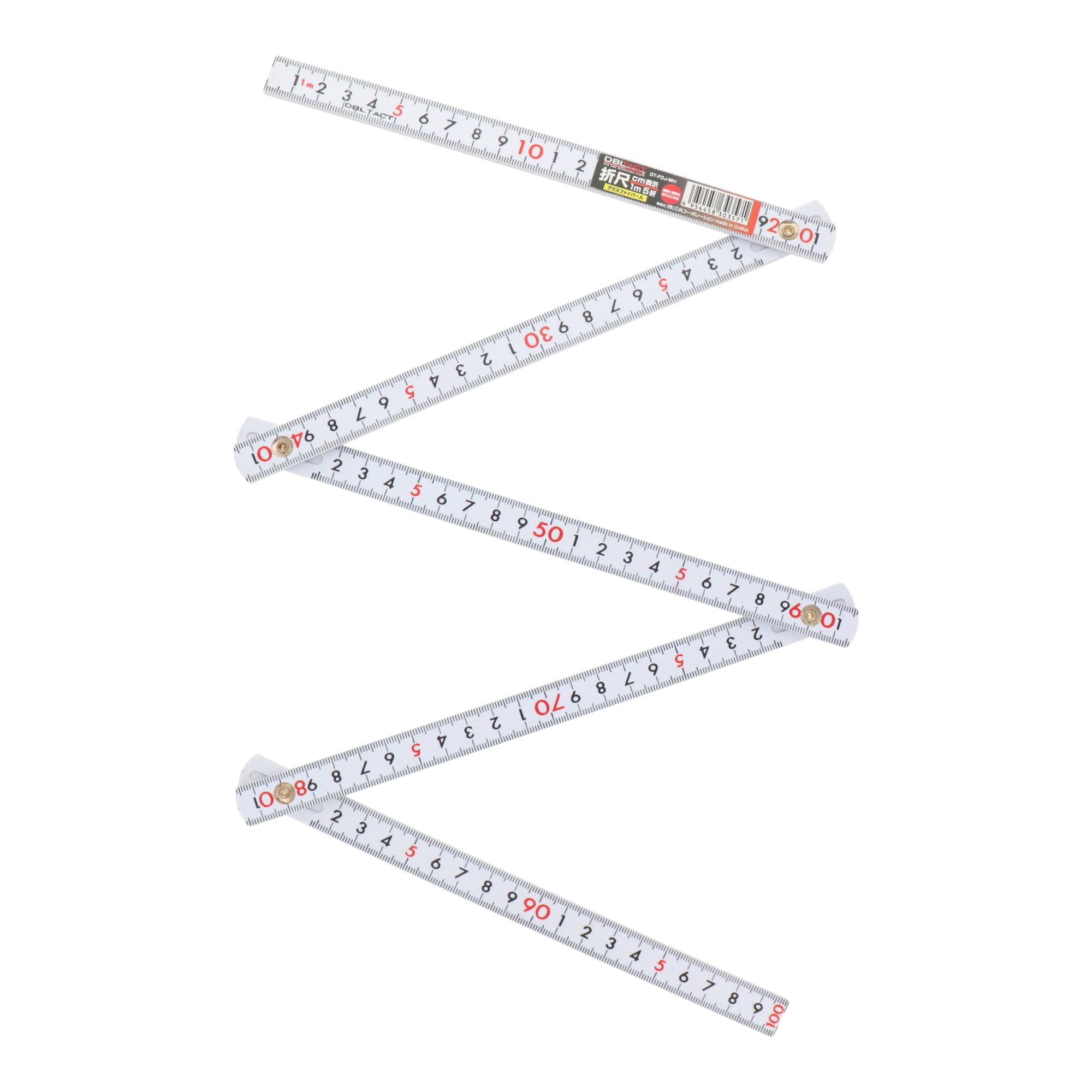 DT-FOJ-WH 三共コーポレーション DBLTACT ファイバー折尺 ホワイト DT-FOJ-WH