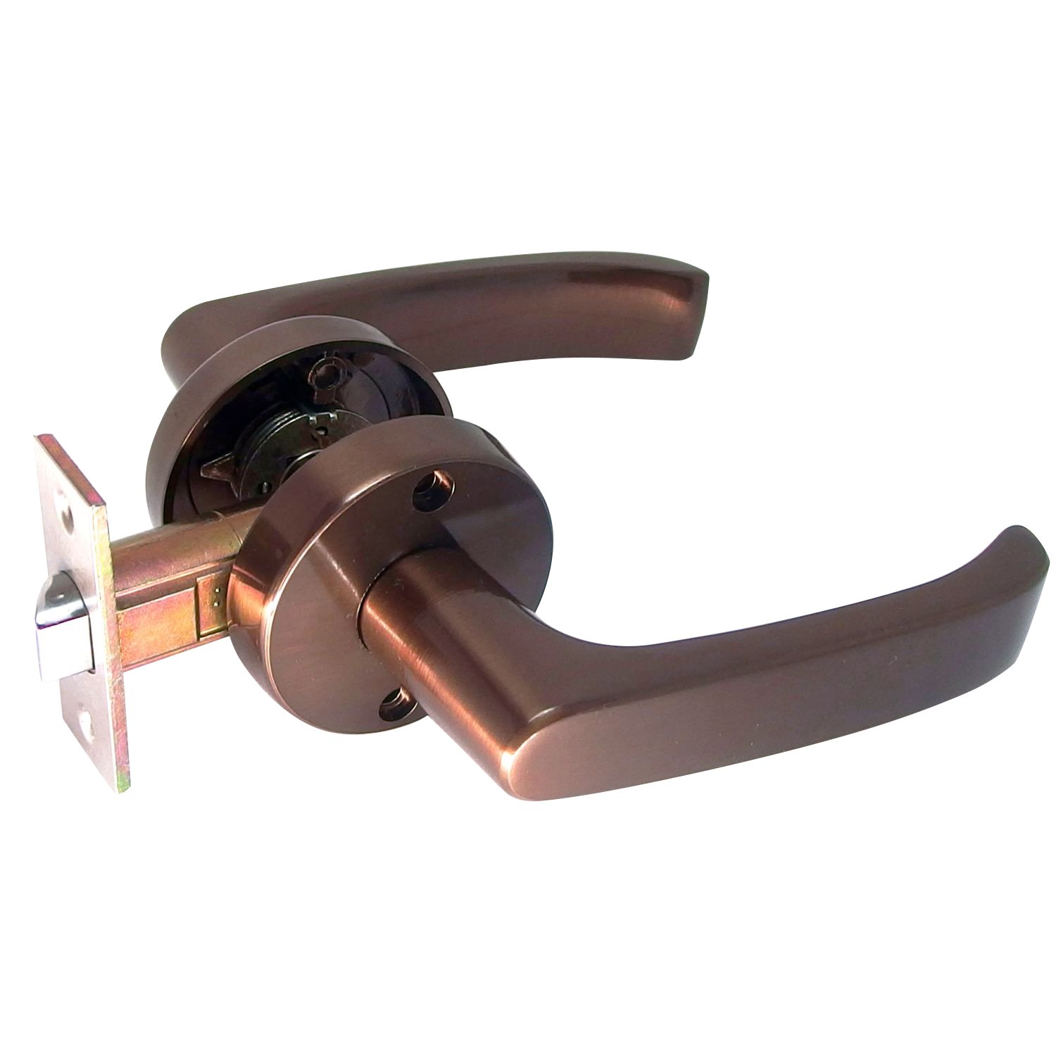 DJ-24-1M-BR 川口技研 ドアレバー Jレバー丸座空錠 BS50 ブラウン DJ-24-1M-BR