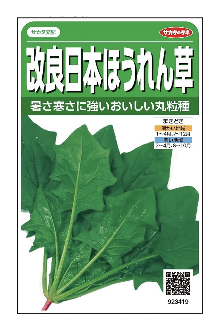 923-419 サカタのタネ 実咲野菜3419 ホウレンソウ 改良日本ほうれん草 パレード