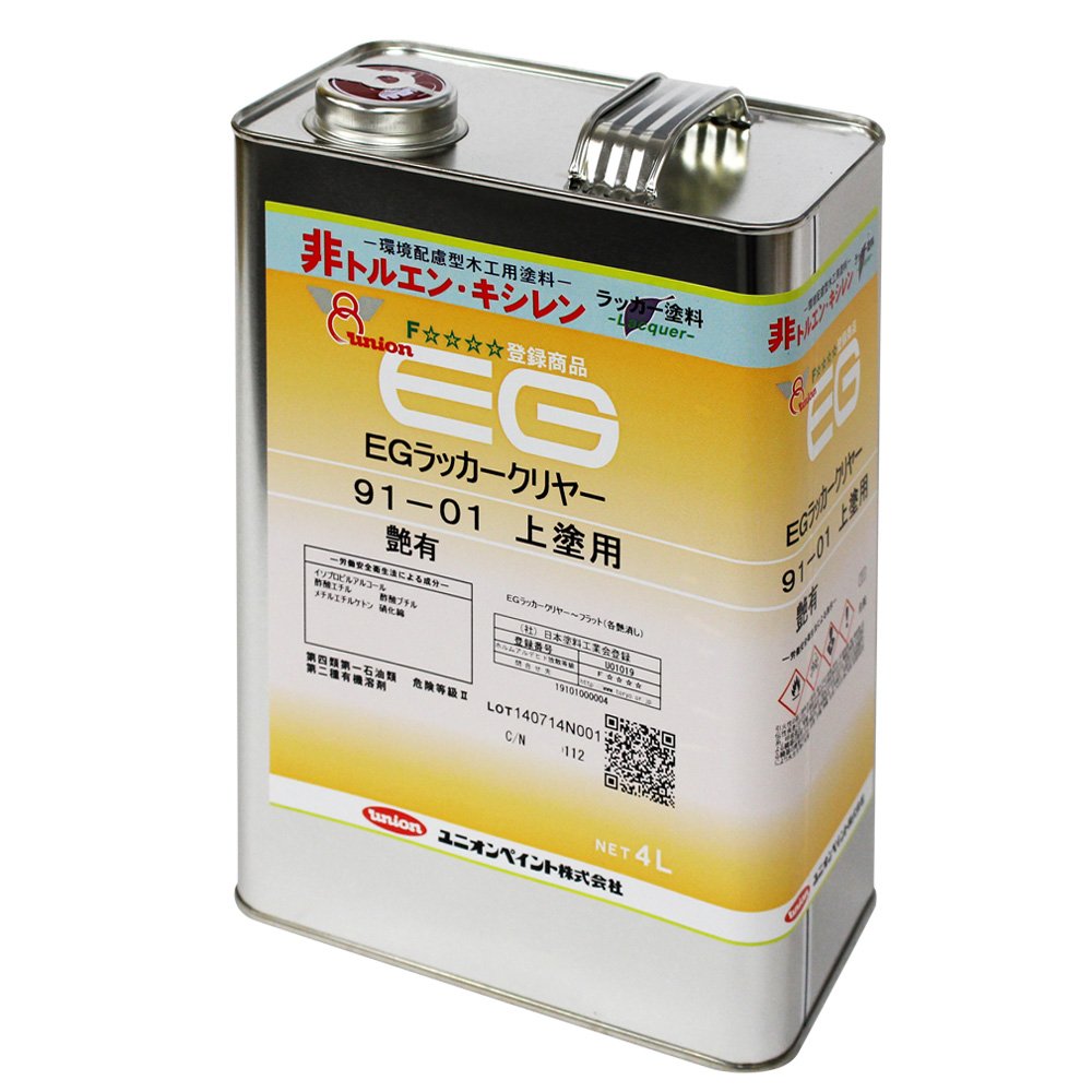 4571430582184 ユニオンペイント 91―01 AF EGラッカークリヤー 艶有 4L