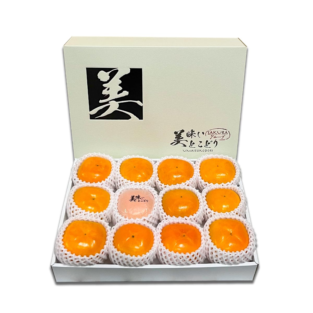 美味いとこどり 柿 富有柿 【贈答用】野菜ソムリエ監修 和歌山県産 渋抜き済 等級赤秀 ギフトボックス梱包 ※包装紙,熨斗対応可能 (12個)