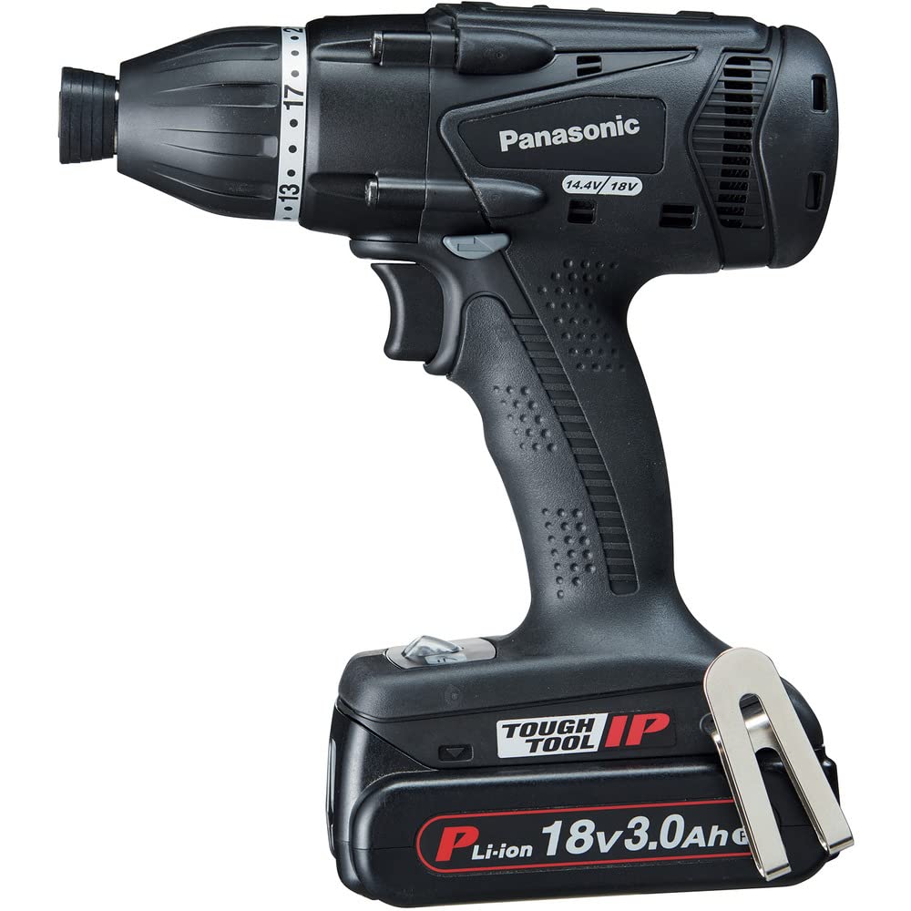 パナソニック 充電マルチインパクトドライバー18V 3.0Ah電池パック×2個/充電器/ケース付 デュアル (14.4V/18V対応) ドリルドライバー IP56 EZ75A9PN2G-B ブラック 【欠品中】
