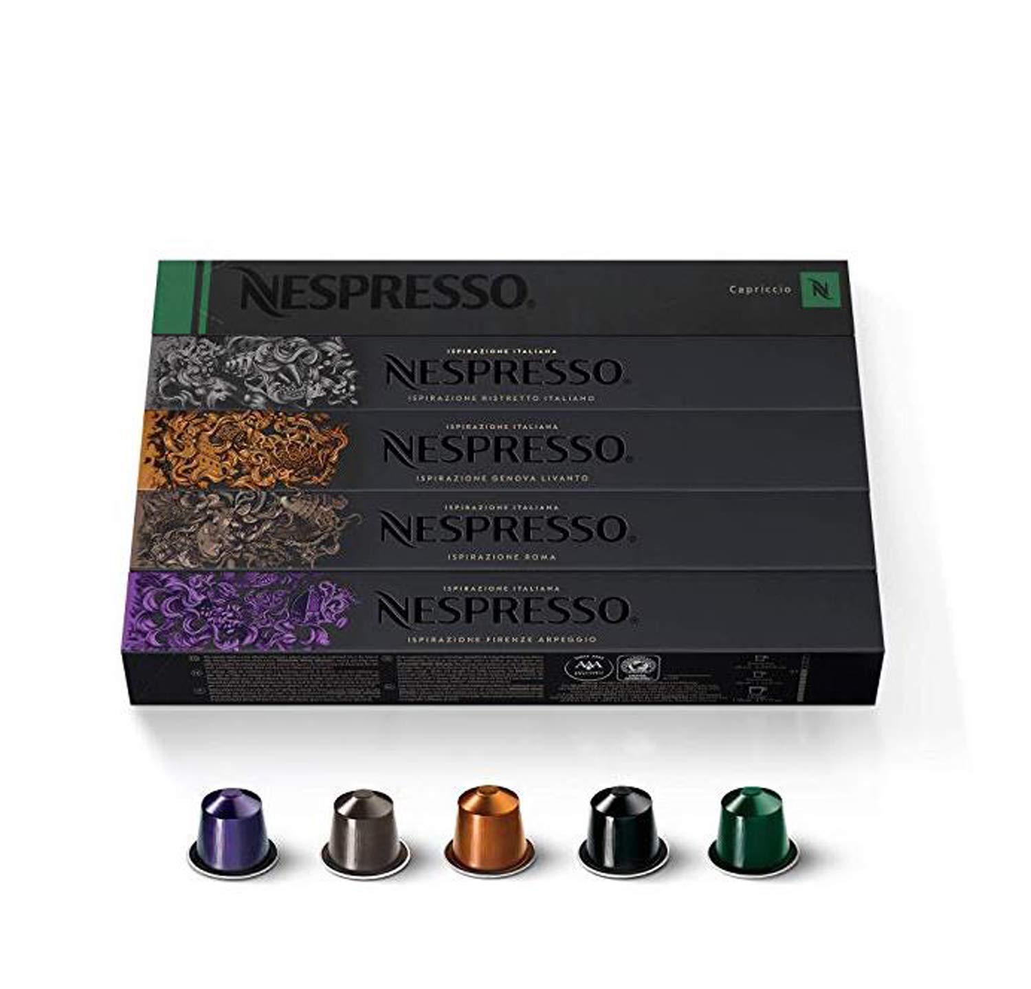 NESPRESSO ネスプレッソ カプセル コーヒースムーズタイプ５種×10カプセル×=５０カプセル並行輸入品