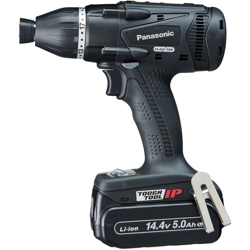 パナソニック 充電マルチインパクトドライバー 14.4V 5.0Ah電池パック×2個/充電器/ケース付 デュアル (14.4V/18V対応) ドリルドライバー IP56 EZ75A9LJ2F-B ブラック 【欠品中】