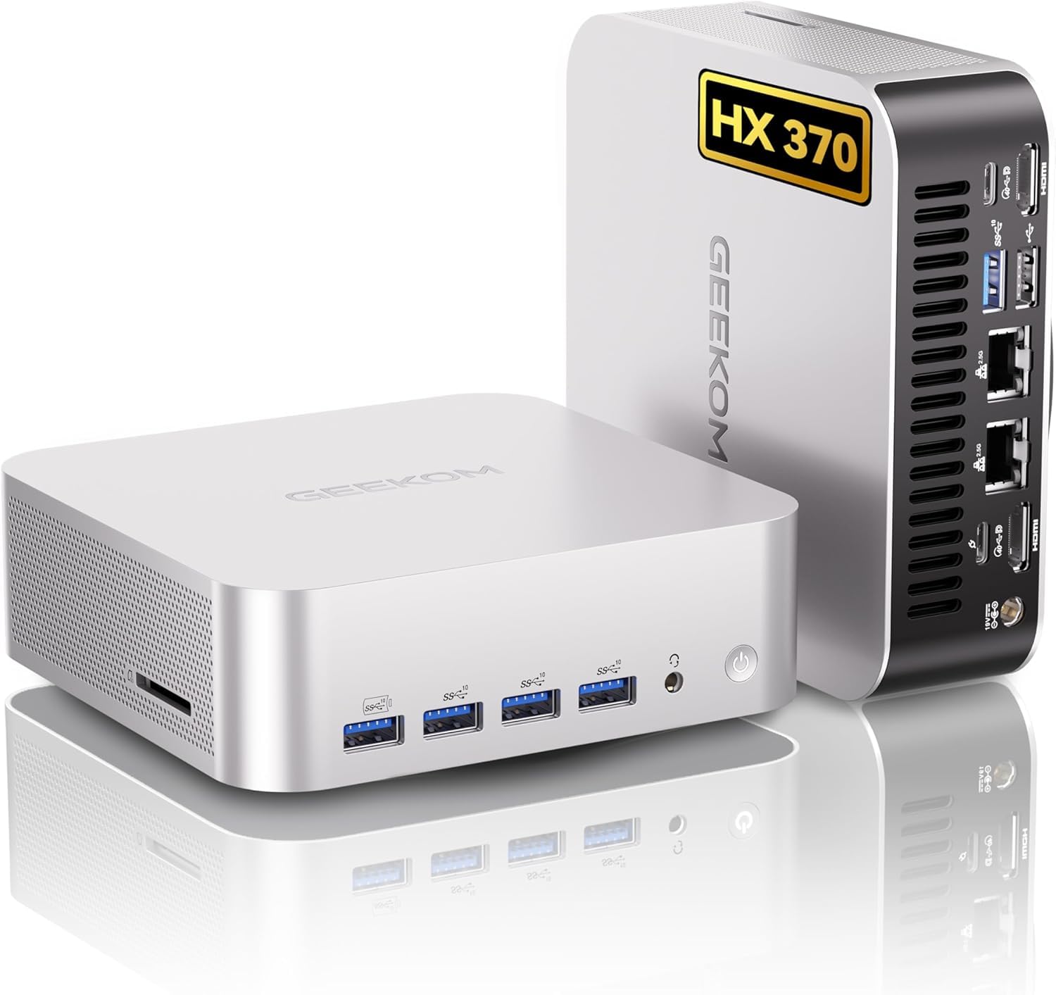 【2025新型・AI加速】GEEKOM A9 MAX AI ミニpc 世界最強のAMD Ryzen AI 9 HX 370搭載「128GB RAM+16TB SSD最大拡張可能」|4画面8K出力USB4×2とHDMI2.1×2|2.5G LAN×2 WiFi 7|Win11 Pro|3年保証|全金属ボディ・高効率放熱・低騒音|AI開発/ゲーミング/業務用|32GB DDR5+2TB SSD