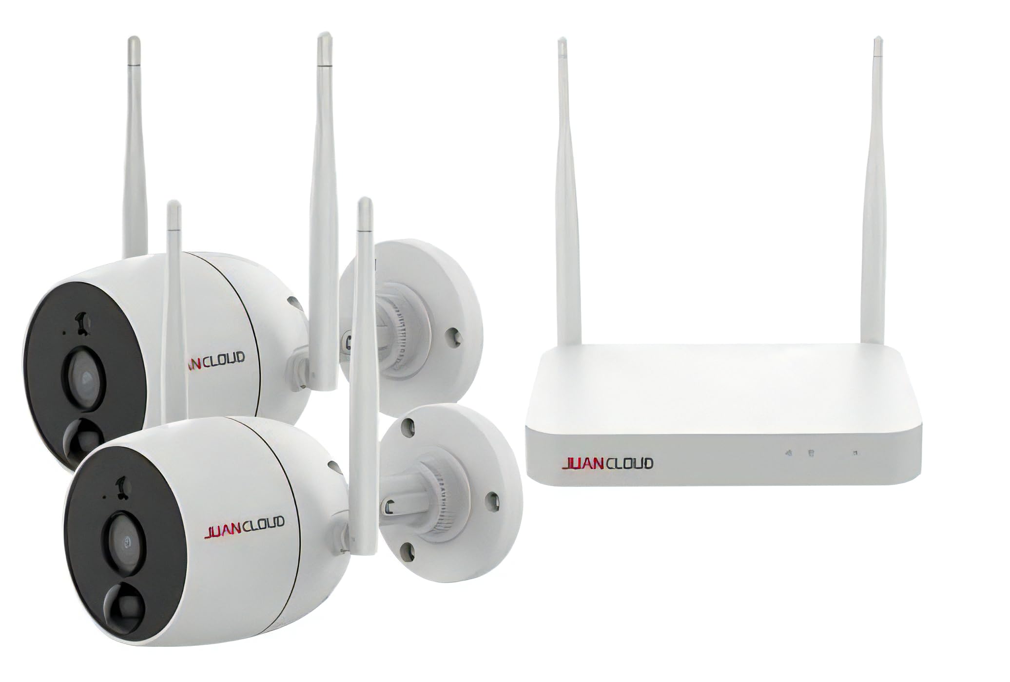 ジュアンクラウド(Juancloud) Wi-Fiネットワークカメラ10局レコーダーセット JA-K6510-PO1031-W 【欠品中】