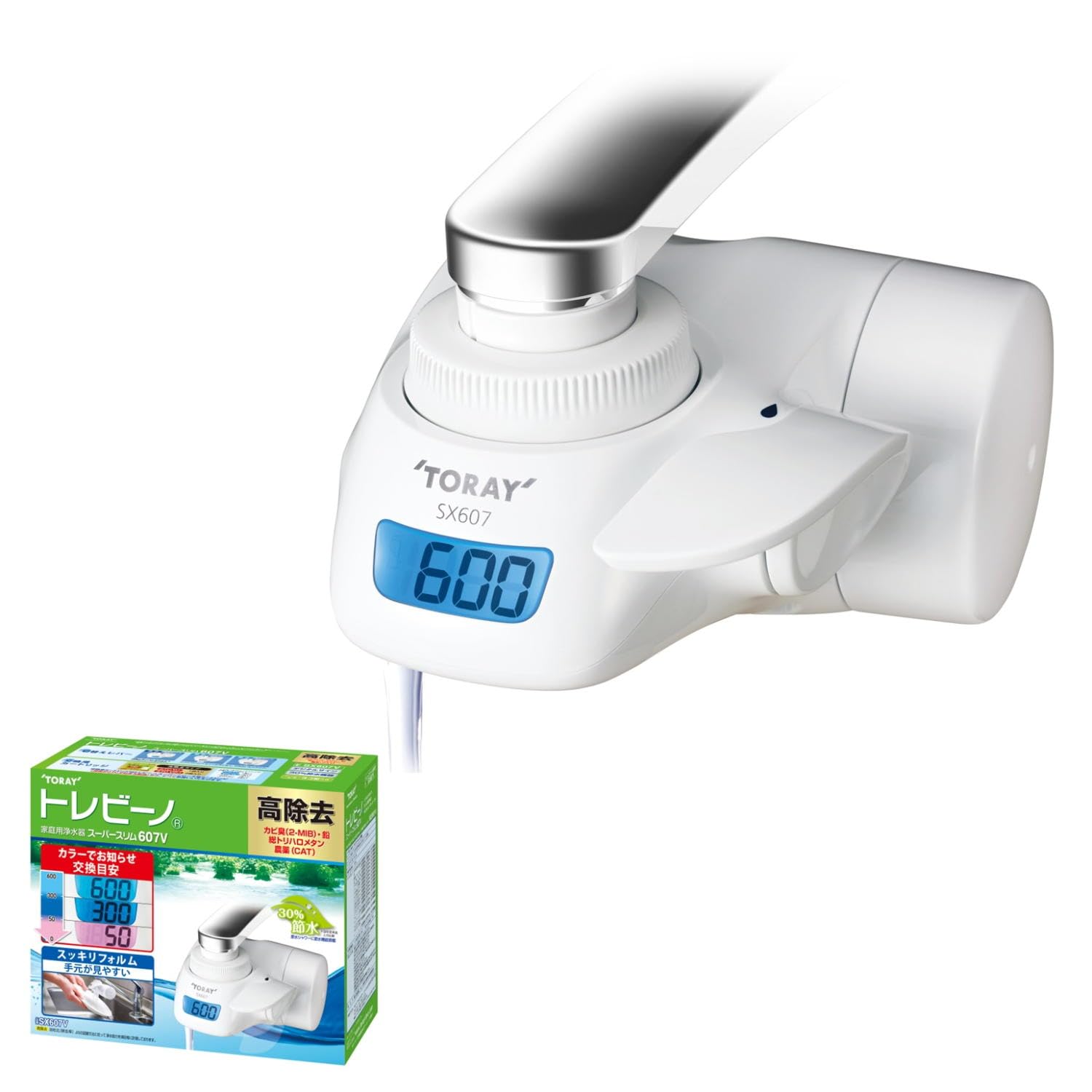 東レ トレビーノ 浄水器 蛇口 直結型 (高除去/30%節水) PFOS/PFOA 有機フッ素化合物 除去 SX607V スーパーシリーズ カートリッジ計1個入り 【欠品中】