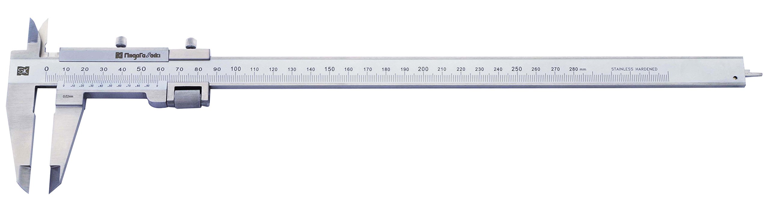 GHB-30 新潟精機 SK シルバーM型標準ノギス 微動送り付 200mm GHB-30