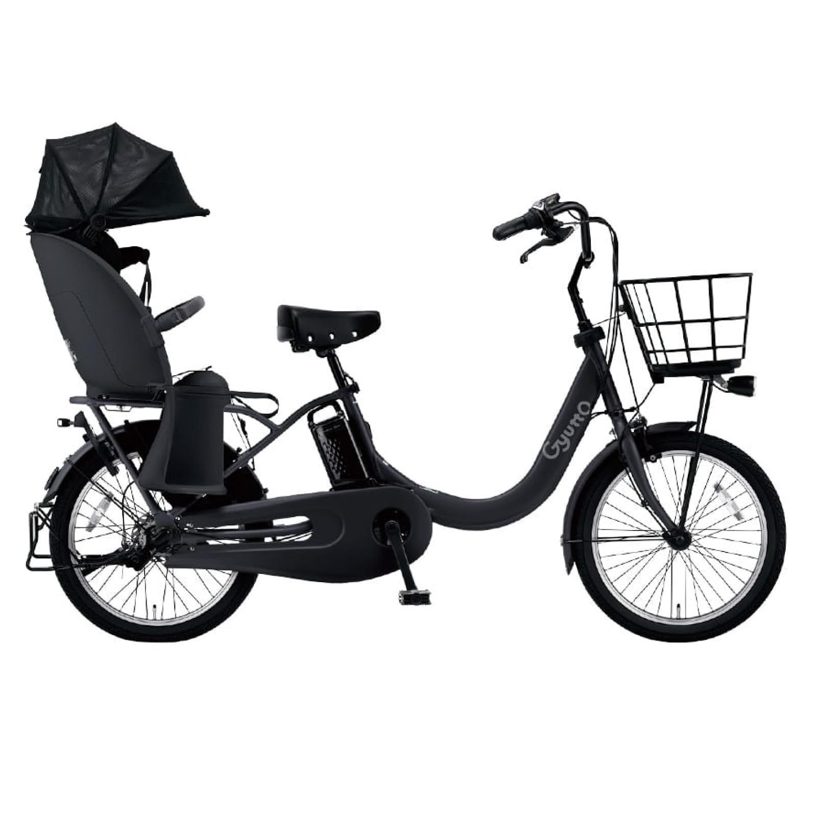 BE-FRD034-B 子供乗せ自転車 電動自転車 Panasonic パナソニック  ギュット・クルームR・DX 20インチ 2025年モデル BE-FRD034  マットチャコールブラック 20インチ