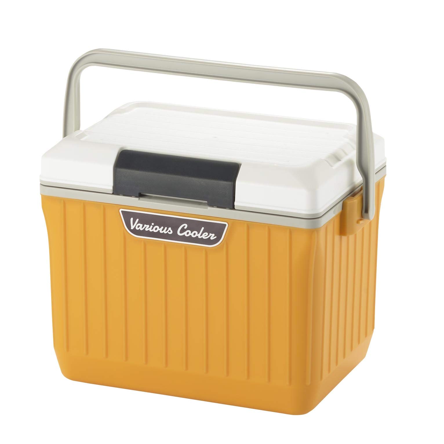 サンカ べリアスクーラー 高性能な断熱材を採用 ワンプッシュオープン型クーラーボックス 9L 小型 イエロー 保冷力の高いハードタイプ 蓋が外せてお手入れ簡単 作業台にもなるフラットなふた 2人で持ち運べる大きな持ち手 ショルダーベルト付き 釣り ミニクーラー cooler box 冷藏箱 SANKA VAC-9WH/YE