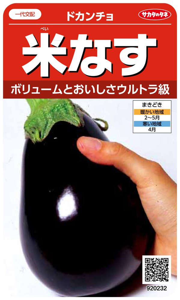 920232 サカタのタネ 実咲野菜0232 米なす ドカンチョ 00920232