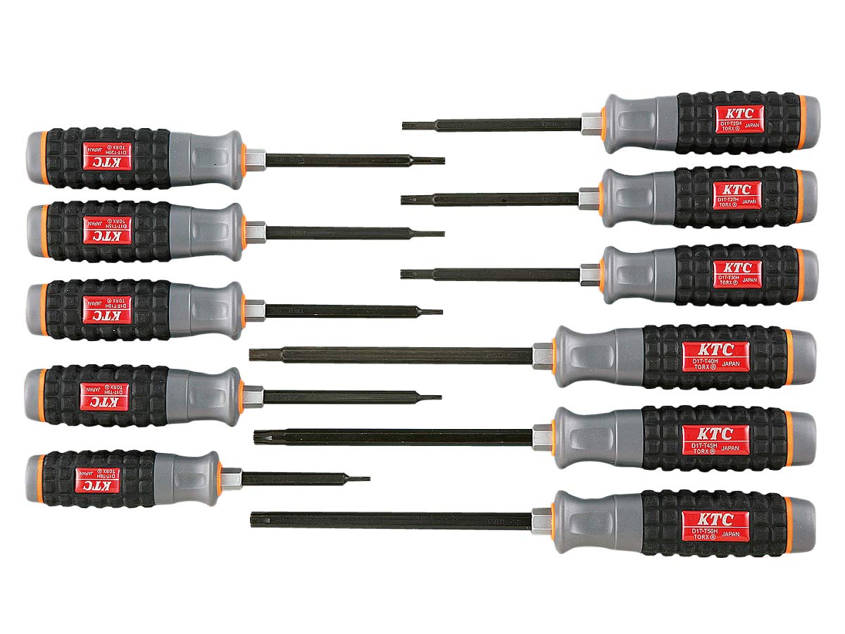 TD1TH11 京都機械工具(KTC) 樹脂柄 T型 いじり止め トルクスドライバーセット 11本組 TD1TH11