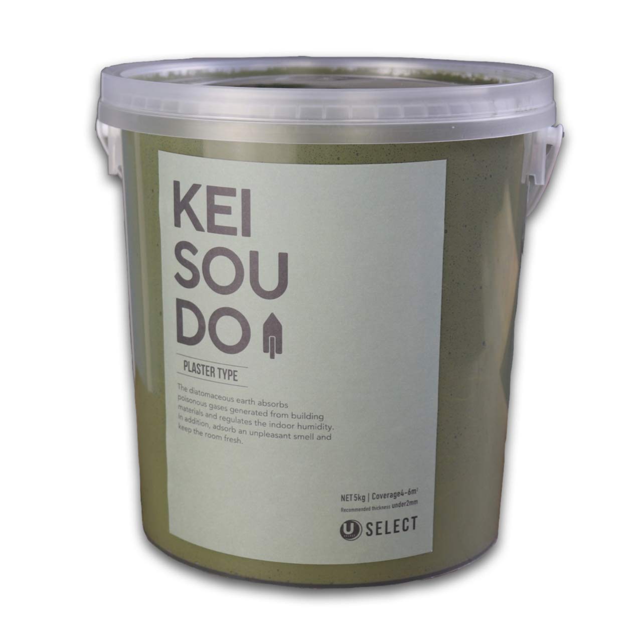 PL053760D KEISOUDO U-SELECT(ユーセレクト) 珪藻土 左官 塗り壁 壁材 塗料PLASTER TYPE 5kg SAGE