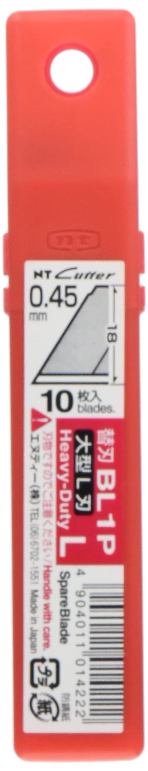 BL1P ＮＴ（エヌティー） カッター替刃 大型Ｌ刃 ０．４５ｍｍ １０枚入り ＢＬ１Ｐ