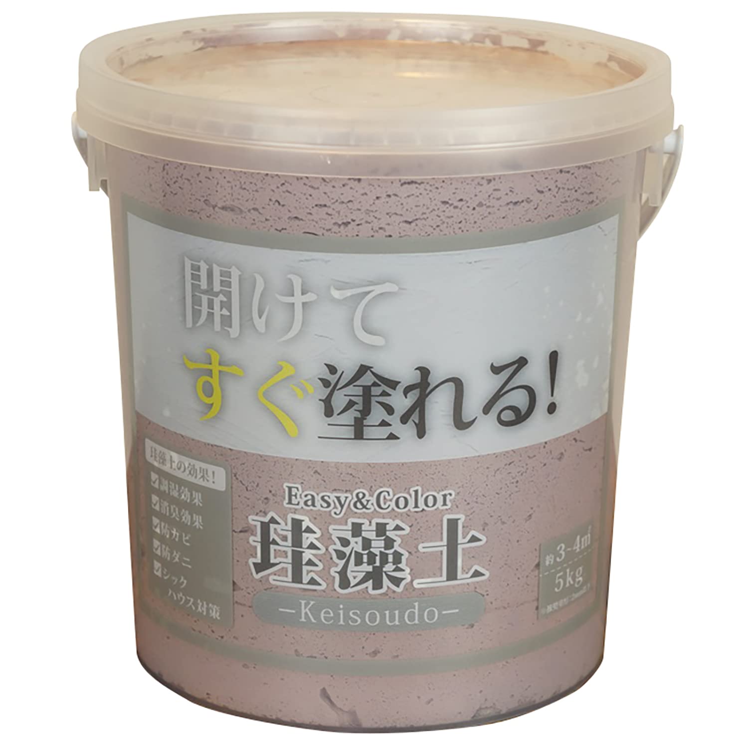 3793060105 ワンウィル EASY&COLOR珪藻土 ラベンダーグレー 5Kｇ