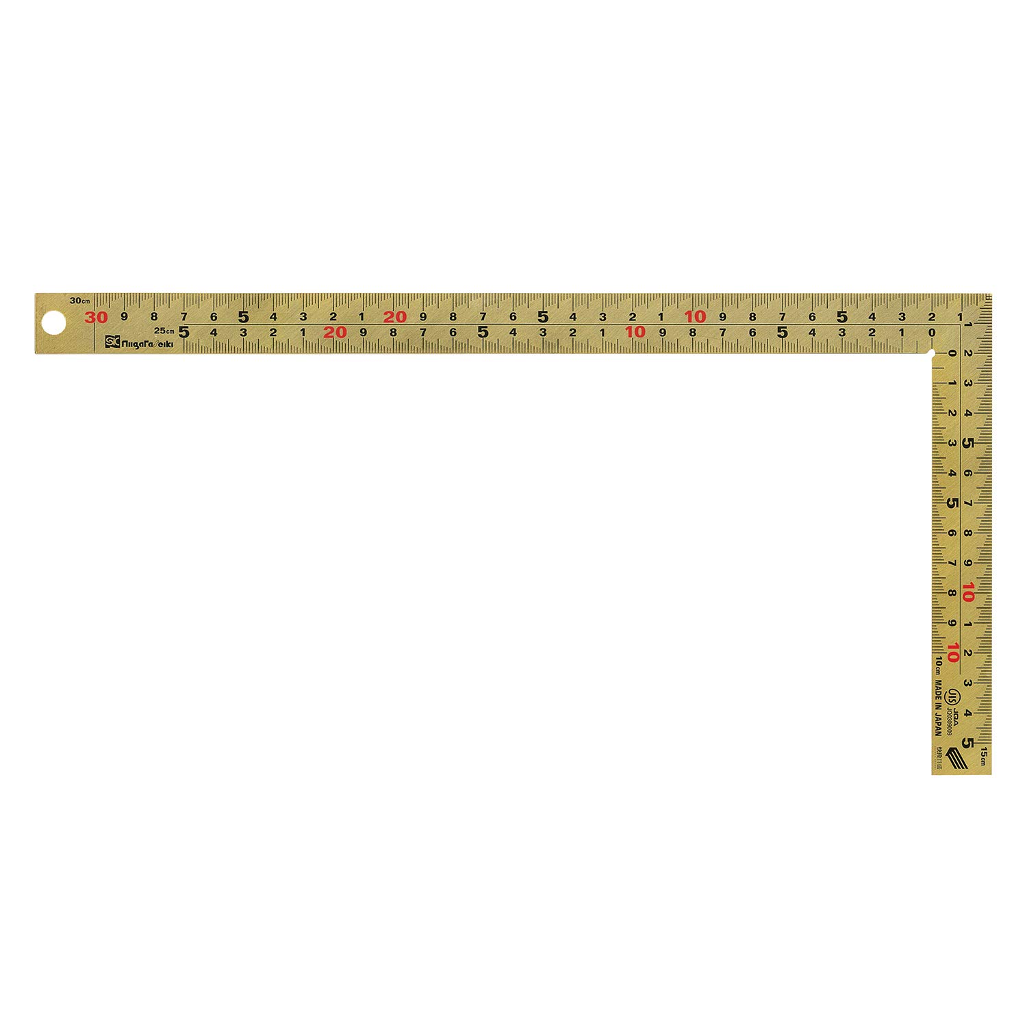 GMT-30CKD 金鷲(Kinwashi) 金曲尺 30cm 厚手広巾 高耐久 墨をはじく 快段目盛 GMT-30CKD