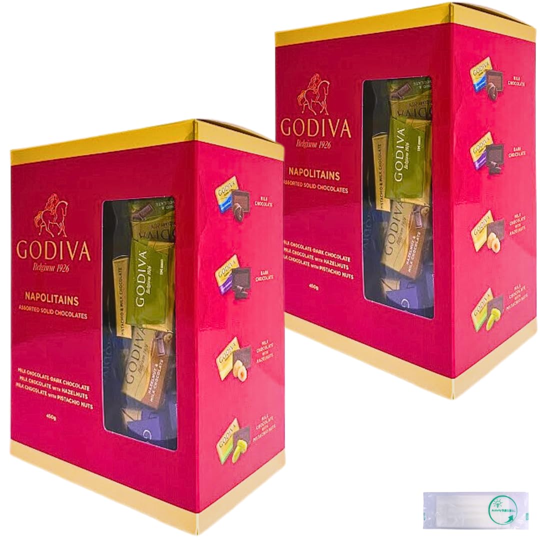 GODIVA ゴディバ ナポリタン 450g×2箱 チョコレート アソート パック 詰め合わせ 大容量 クリスマス 一口サイズ【Activity公式ウエットシート付】