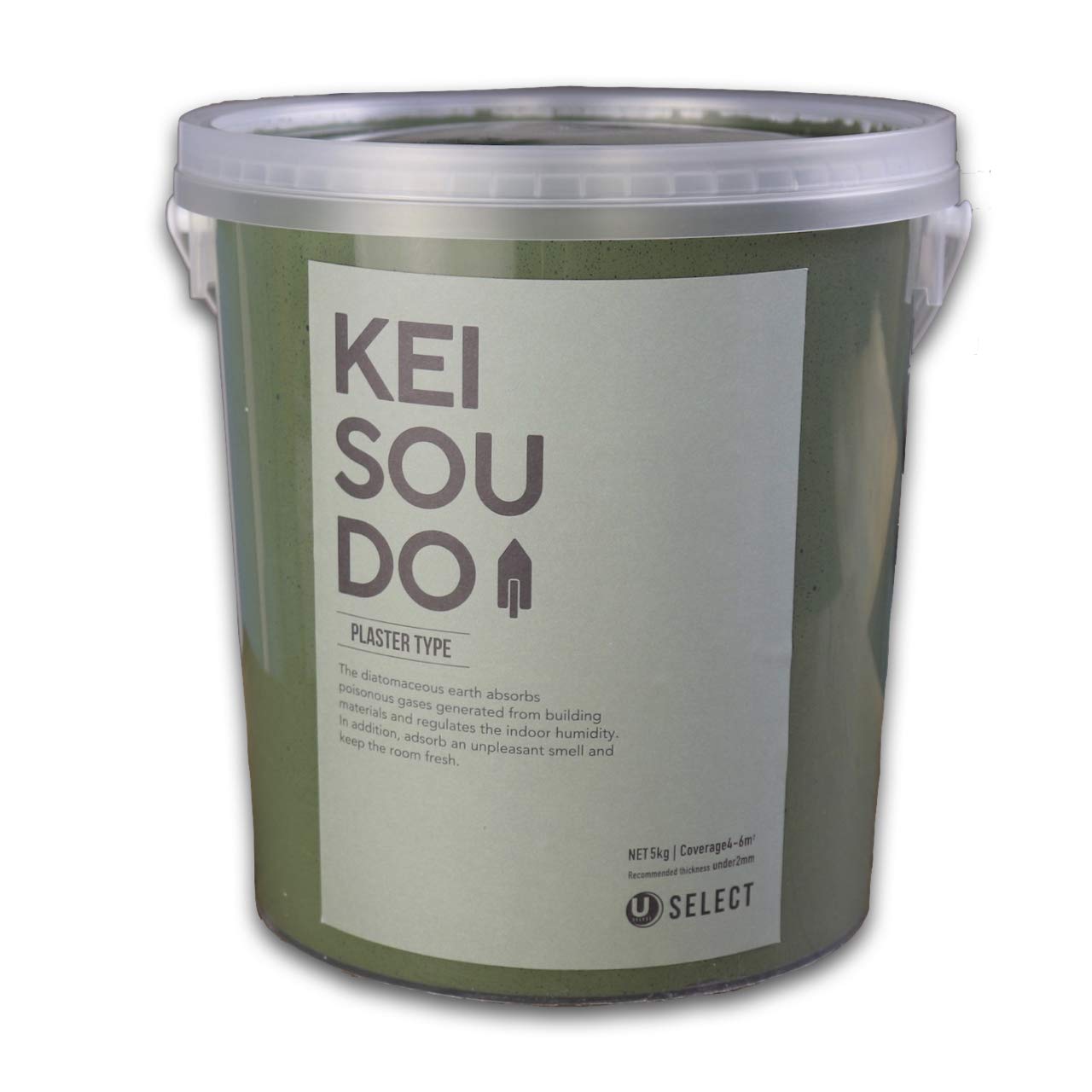 PL053260D KEISOUDO U-SELECT(ユーセレクト) 珪藻土 左官 塗り壁 壁材 塗料PLASTER TYPE 5kg MOSS