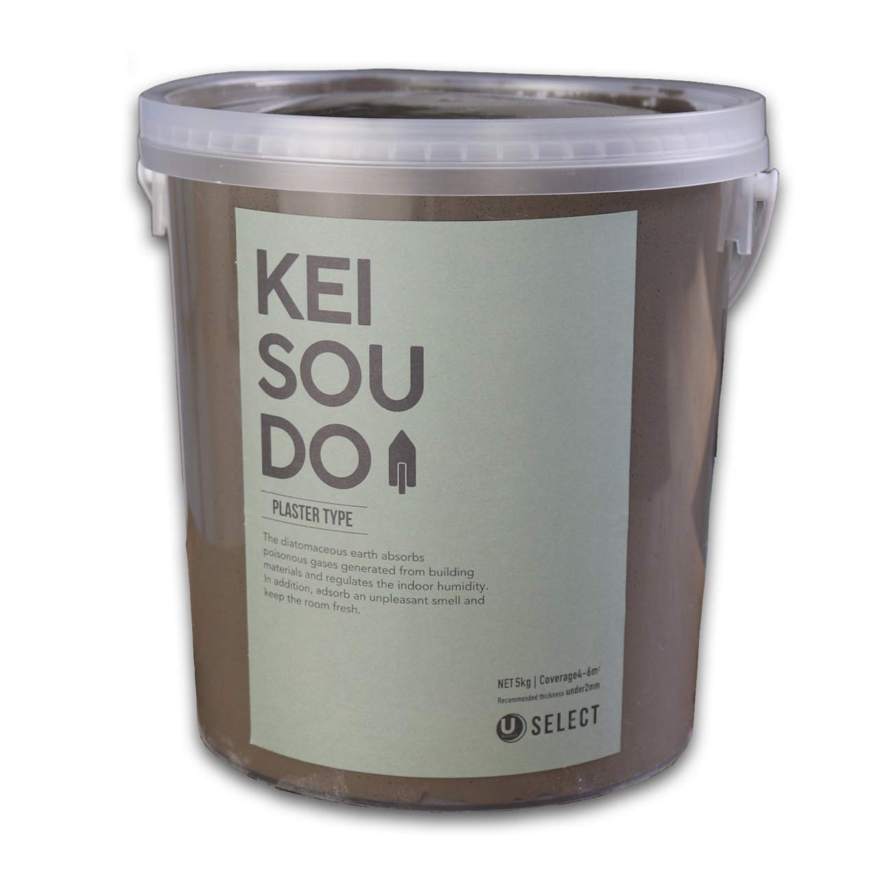 PL052260B U-SELECT(ユーセレクト) 珪藻土 左官 塗り壁 壁材 塗料 KEISOUDO PLASTER TYPE 5kg LINEN