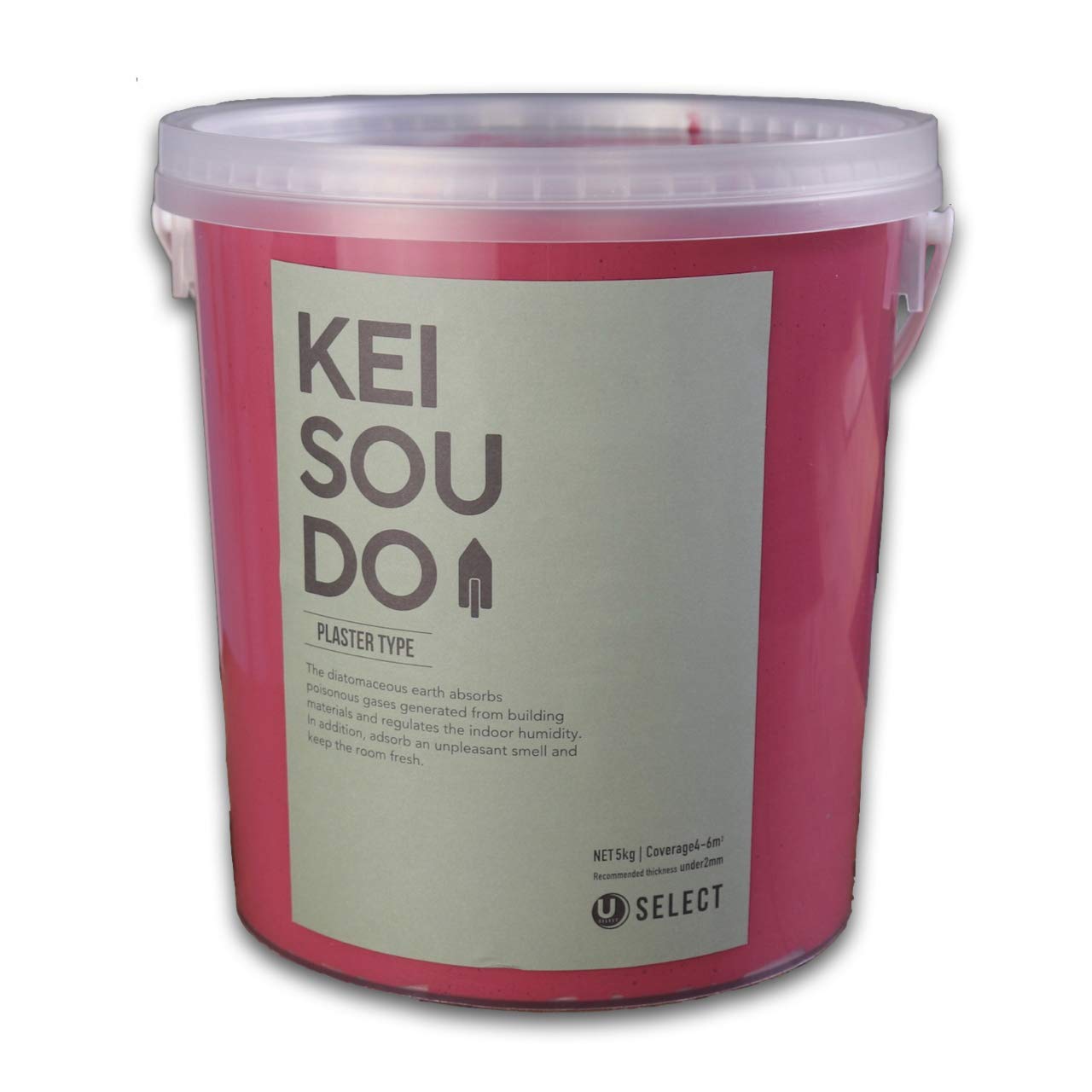 PL059560P U-SELECT(ユーセレクト) 珪藻土 左官 塗り壁 壁材 塗料 KEISOUDO PLASTER TYPE 5kg LOLLIPOP