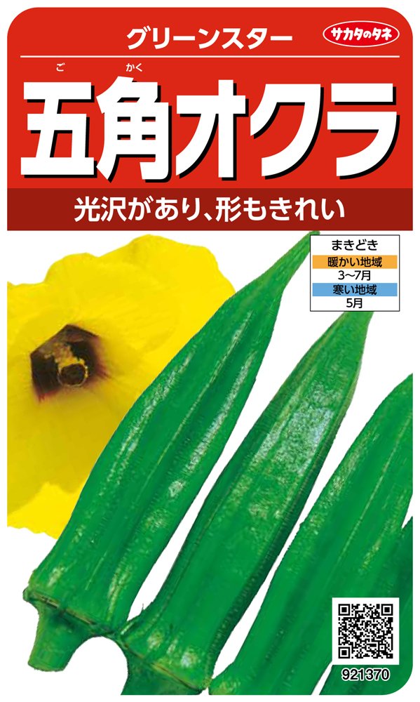 921370 サカタのタネ 実咲野菜1370 五角オクラ グリーンスター 00921370