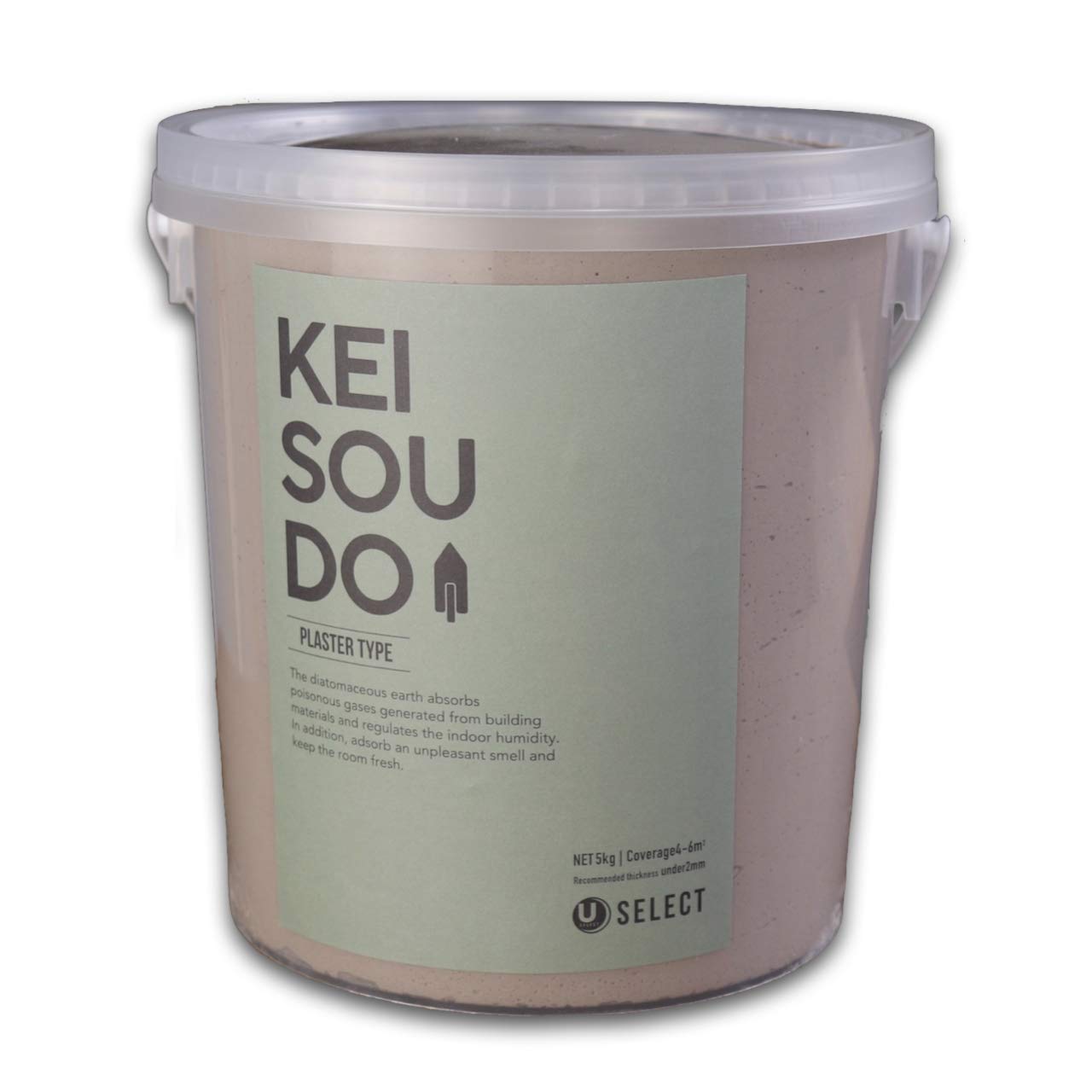 PL051580A KEISOUDO U-SELECT(ユーセレクト) 珪藻土 左官 塗り壁 壁材 塗料PLASTER TYPE 5kg ASH