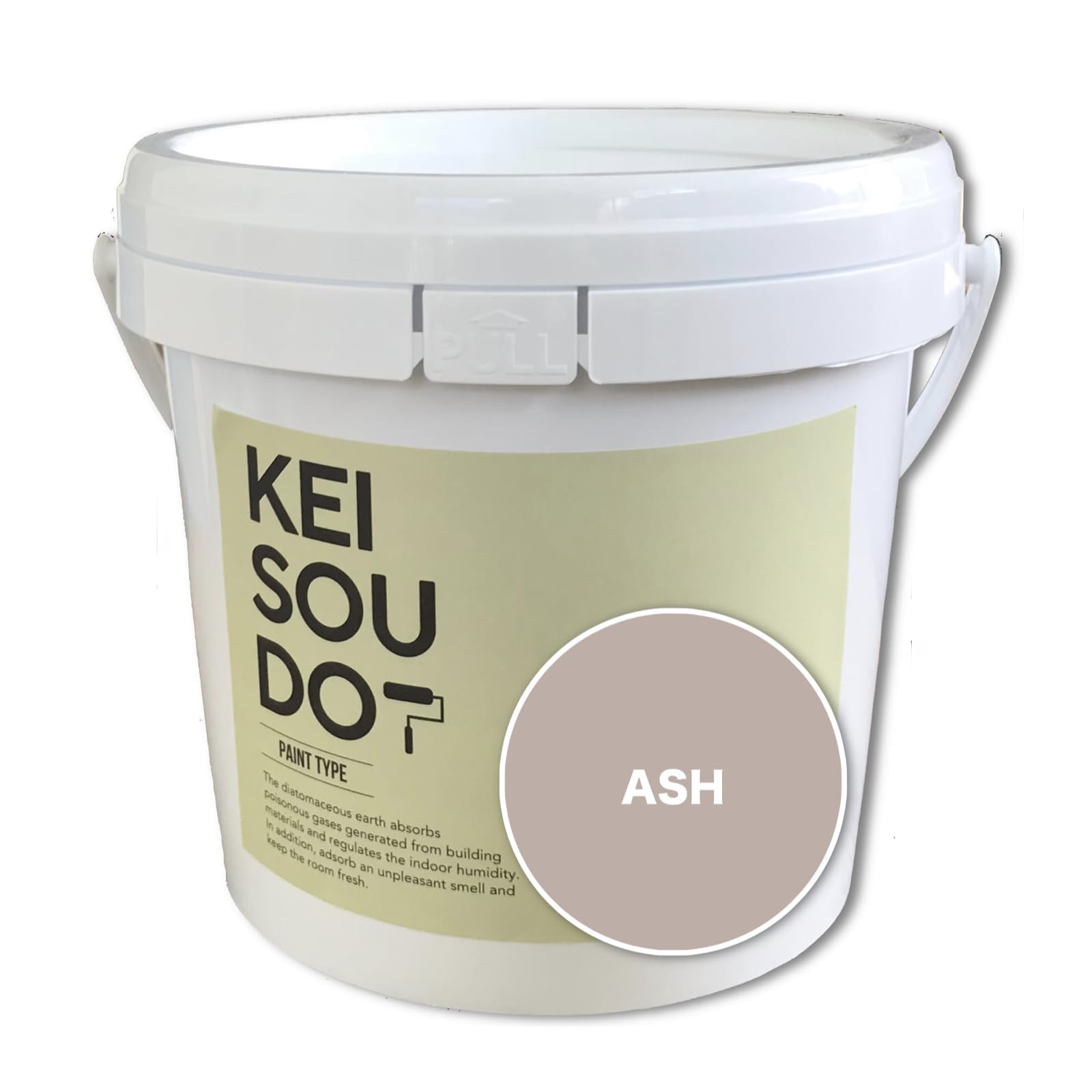 PA151580A U-SELECT(ユーセレクト) 珪藻土 塗料 壁材 KEISOUDO PAINT TYPE 1.5kg ASH