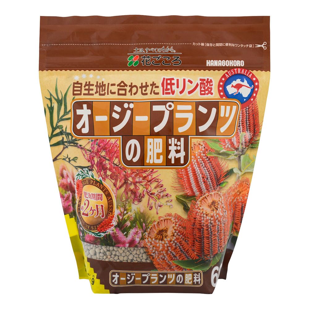 600g 花ごころ 肥料 オージープランツの肥料 600g オーストラリア原産植物用 グレビレア バンクシア カリステモン アカシア カンガルーポー フランネルフラワー ニューサイラン コルジリネ プロテア