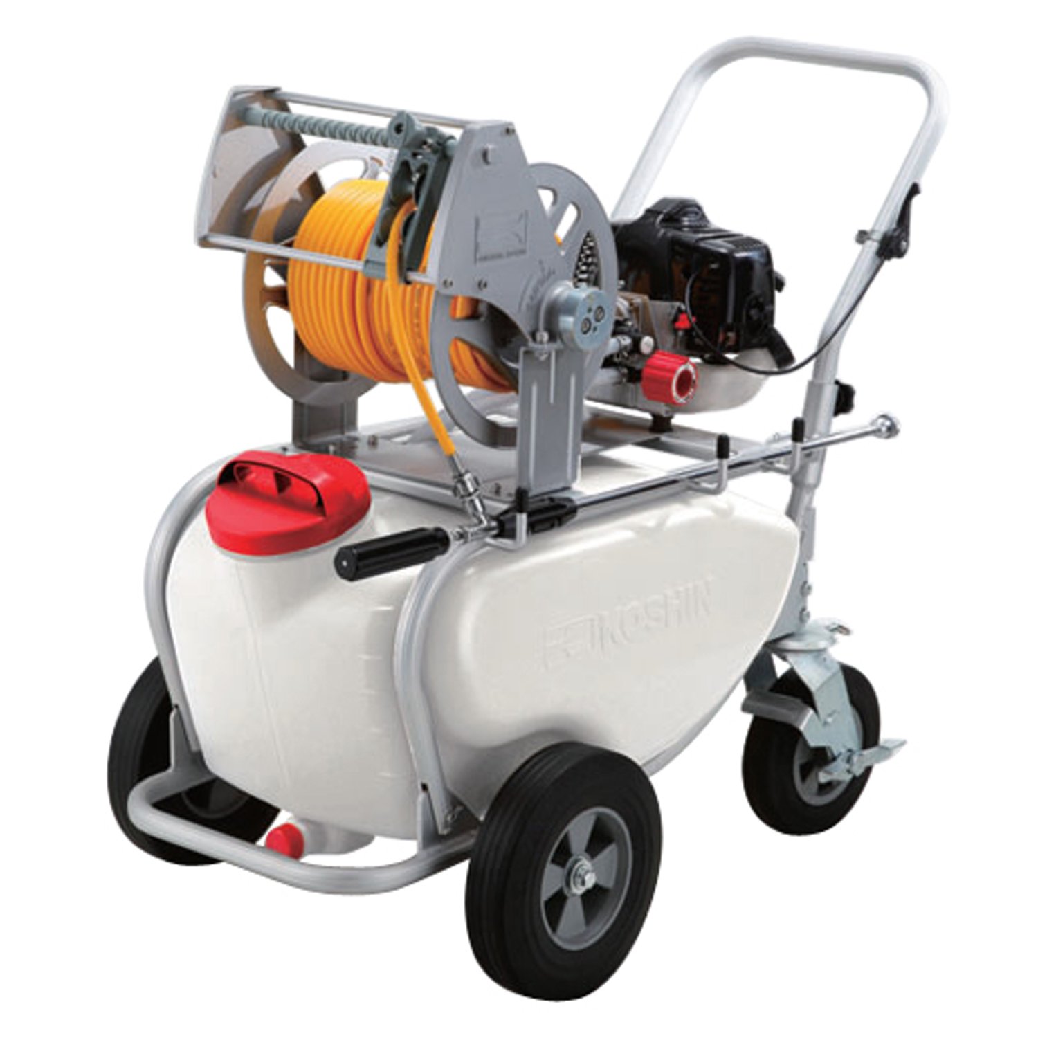 工進(KOSHIN) エンジン式 セット 動噴 タンク 50L ES-50T 工進 2サイクル エンジン 6mm ホース 50m リール 整列巻き 高圧 ピストン ポンプ 消毒 防除 除草 鉄砲 ノズル 87cm タンク 一体型 【欠品中】