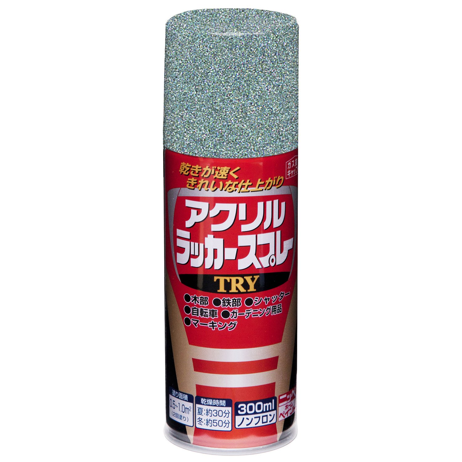 300ml シルバーメタ ニッペ ペンキ スプレー アクリルラッカースプレー TRY 300ml シルバーメタリック ラッカー つやあり 屋外 日本製 4976124253782