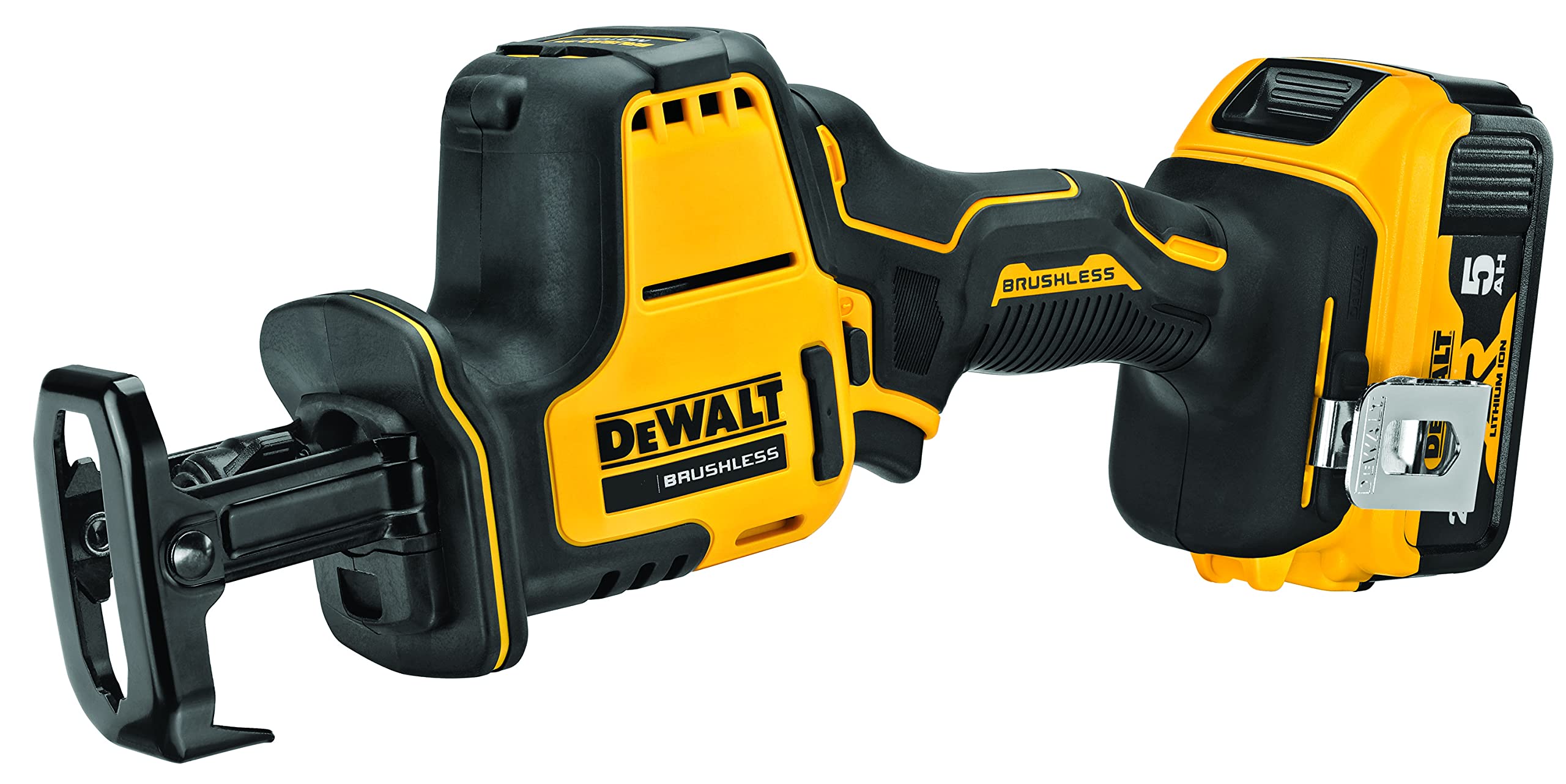 デウォルト(DEWALT) コードレス レシプロソー 電動工具 切断工具 【オンライン限定商品】コンパクトシリーズ ワンタッチクランプ ハイパワー 18V バッテリー2個 充電器 付き DCS369P2 【欠品中】