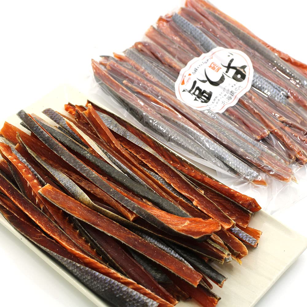 鮭とば（無添加）350g 北海道の天然鮭と塩だけで作った 塩とば 硬めの皮付き 鮭とば 寒風干し 素材の旨味のみ 熨斗対応可
