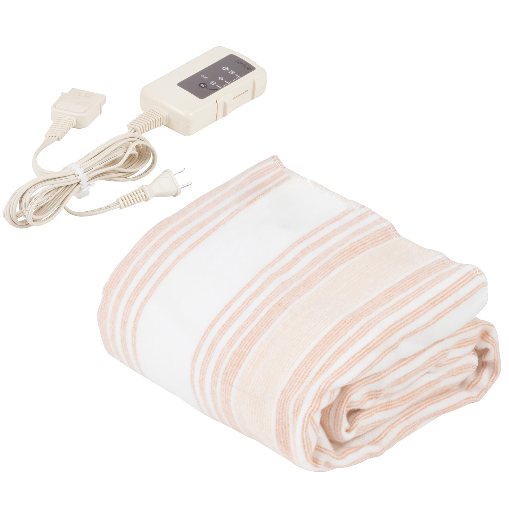 Mofua 電気毛布 洗える敷毛布 130×80cm シングル 温度調節無段階 ダニ退治 頭寒足熱配線 足元 モフア MFS401H-D