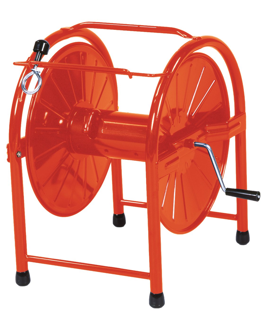 グリーンライフ スチールホースリール 40~50m巻用 内径15㎜ホース用 巻き取りガイド付 オレンジ HR-L 【欠品中】