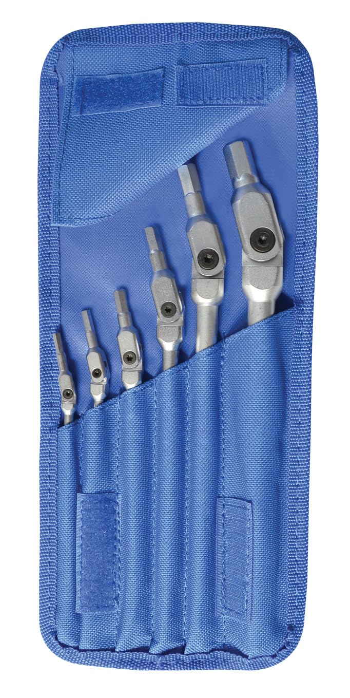 Bondhus HexPro Pivot Head Wrench Set,Incl Sizes: 3, 4, 5, 6, 8 & 10mm 6PC,HP6-IC-10 No.00010 Matte Chrome (Plated) 【欠品中】