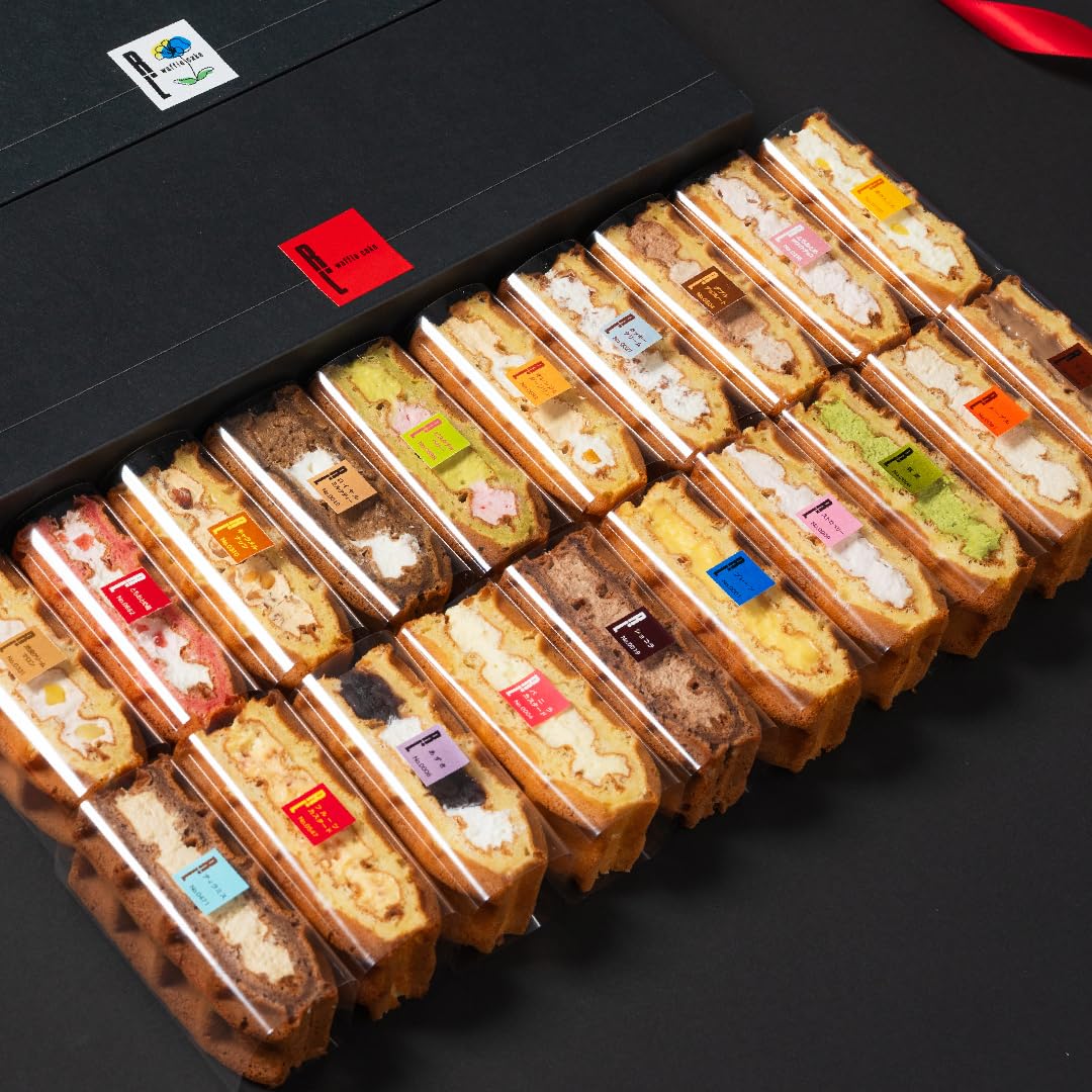 R.L ワッフル ケーキ お菓子 スイーツ ギフト プレゼント 手提げ袋付き 季節A 冷凍 20個