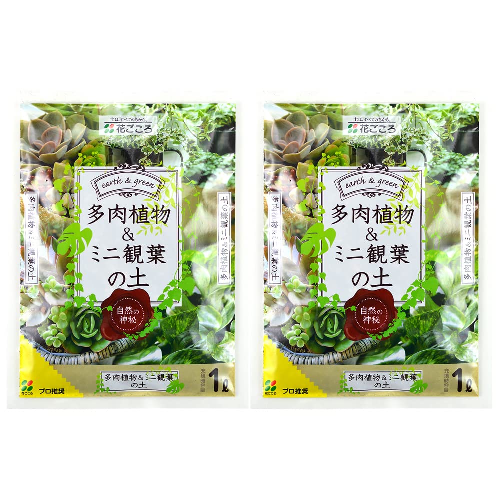 20700D 花ごころ 多肉植物&ミニ観葉の土 1L×2袋