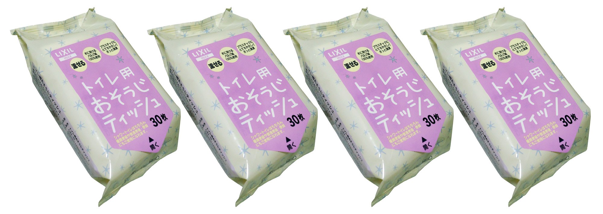CWA-36-4SET LIXIL(リクシル) INAX トイレ用お掃除ティッシュ 4パック入り CWA-36-4SET
