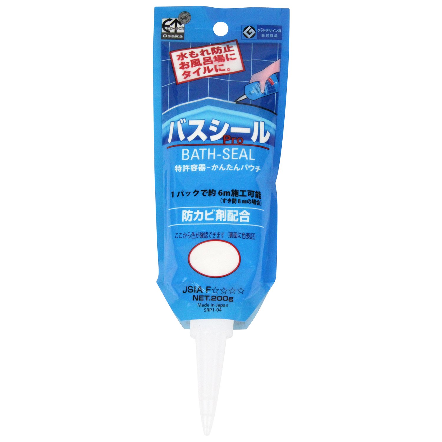 #BS-K シャープ化学 SHARPIE バスシールパウチ 白 200g DIY用シリコーン系充填材 すきま補修 浴室 洗面台 タイル目地