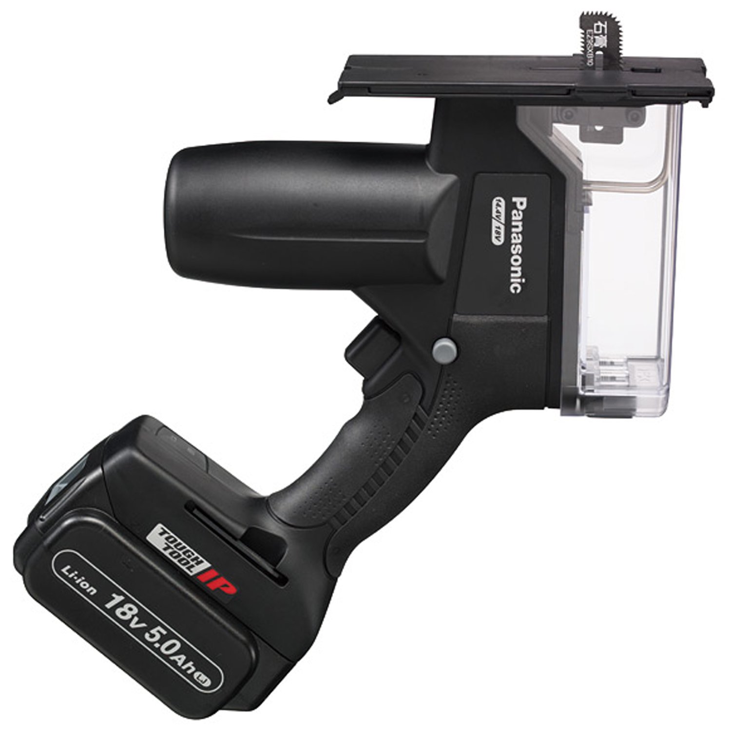 パナソニック 充電角穴カッター 18V 5.0Ah電池パック×2個/充電器/ケース付 デュアル (14.4V/18V対応) IP5X 木工15mm・石膏30mm切断 EZ45A3LJ2G-B ブラック 【欠品中】